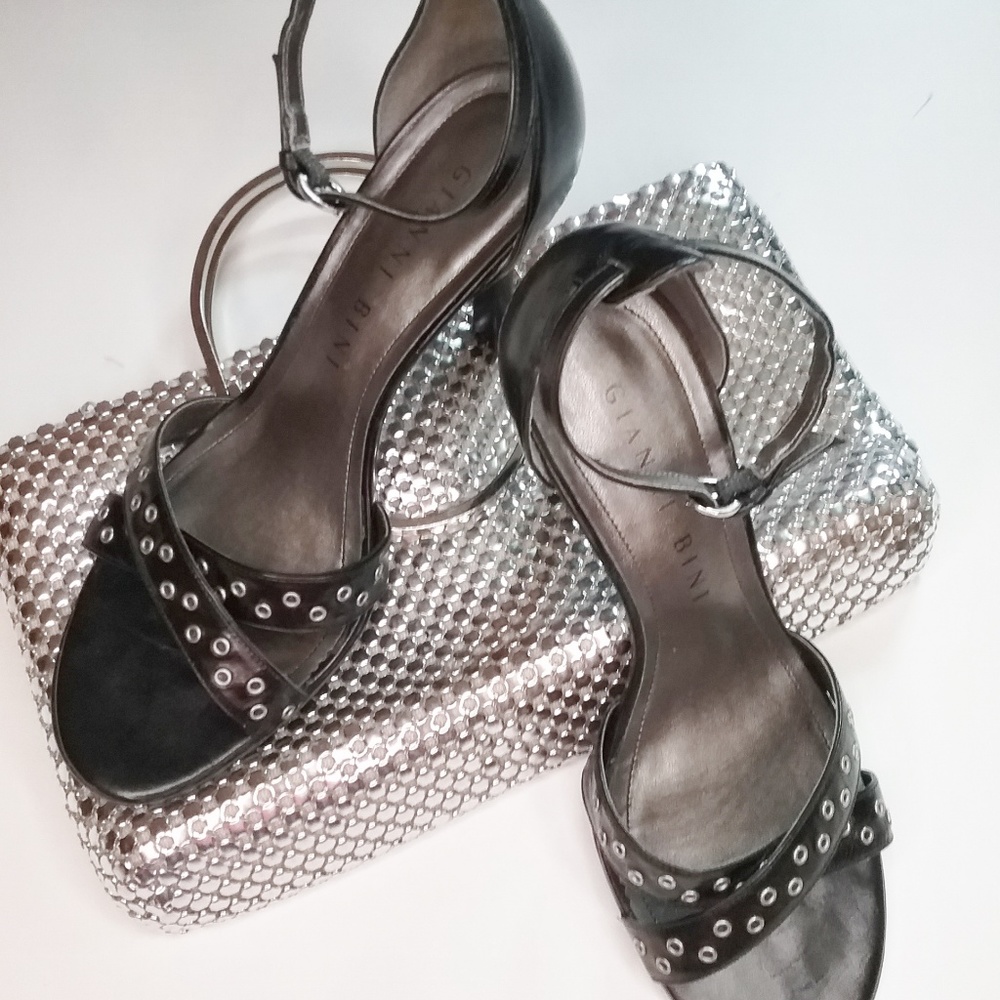 Gianni Bini black with silver heels